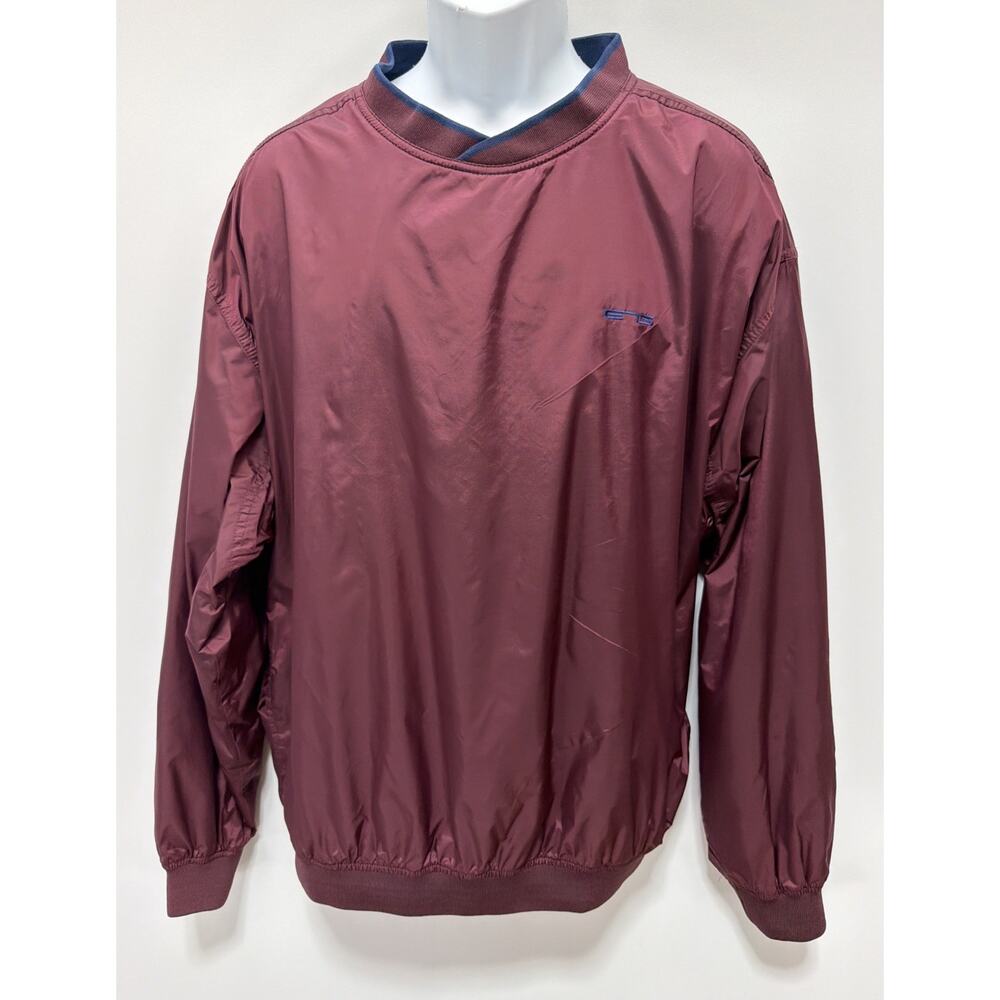 VTG Dunbrooke Authentic Outerwear Pullover Mens L Lined Windbreaker Golf